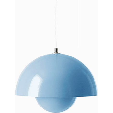 Suspension Fleur LED Bleue 25cm Plafonnier Design pour Salon Nordique Lampe Suspendue pour Bar Restaurant