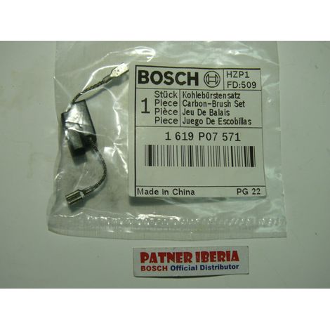 Repuesto original BOSCH 1619P07571  Juego de escobillas de carbono