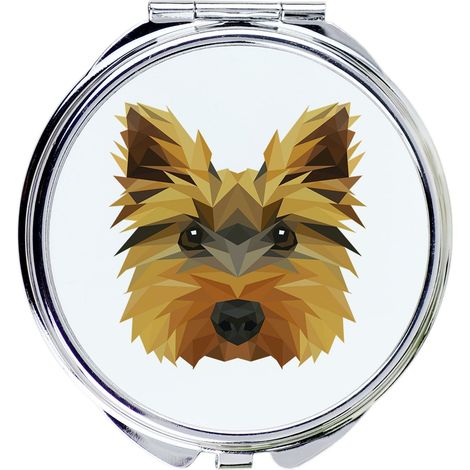 Yorkshire Terrier, York, York, Yorkie - specchio con foto e iscrizione geometrica di Art-Dog (1/3)