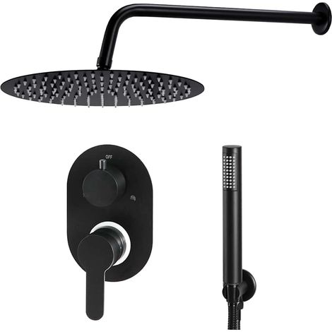 Maison Exclusive - Système de douche Acier inoxydable 201 Noir (1/5)
