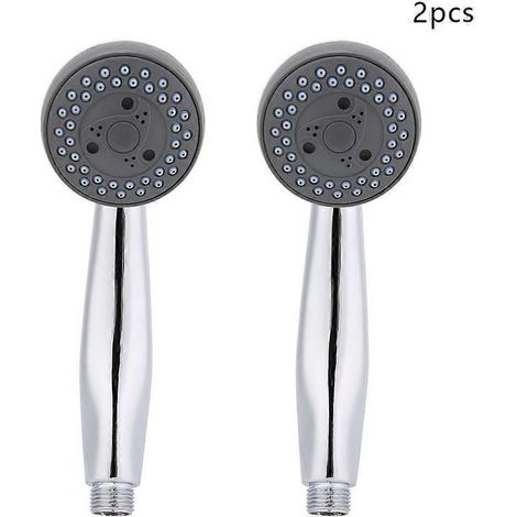 Lot de 2 pommeaux de douche portables et lavables avec jet puissant pour salle de bain spa (1/5)