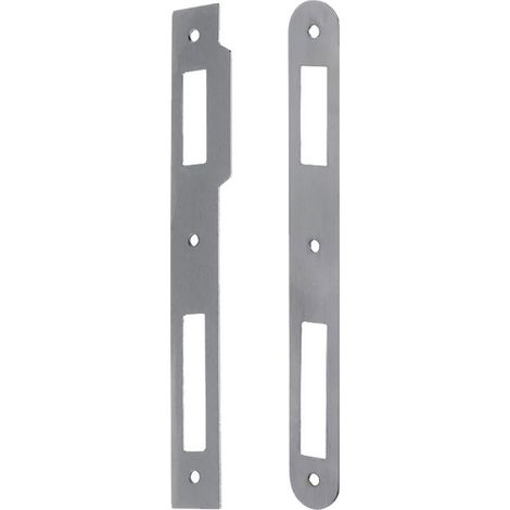 1PZ CONTROPIASTRA PER SERRATURA 'PATENT' B.Q. ottonato - interasse 90 mm