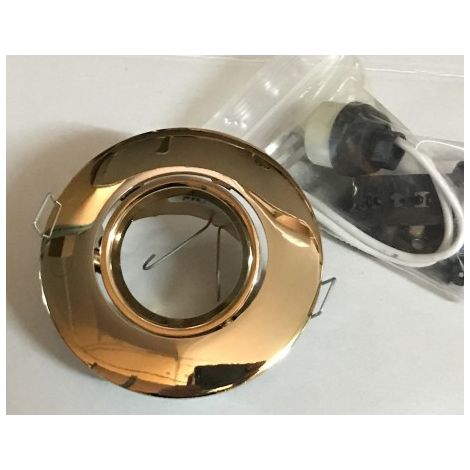Spot encastré orientable Ø 100mm doré pour lampe Basic GZ10 230V (non incl) Oro (FLOS) ANTARES 01.2800.07.65