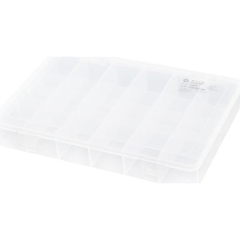 Klarer Kunststoff einstellbar 24 Steckplatze for elektronische Teile Aufbewahrungsbox (dfe6d5a5588ff (1/3)