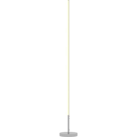 Lampadaire LED à intensité variable, télécommande et interrupteur à pied, diamètre 20 cm, hauteur 150 cm, argent - lampe sur pied moderne, éclairage LED pour salon (1/5)