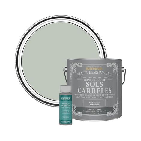 Peinture pour Sols Carrelés Mate Lessivable - Vert Craie (1/3)