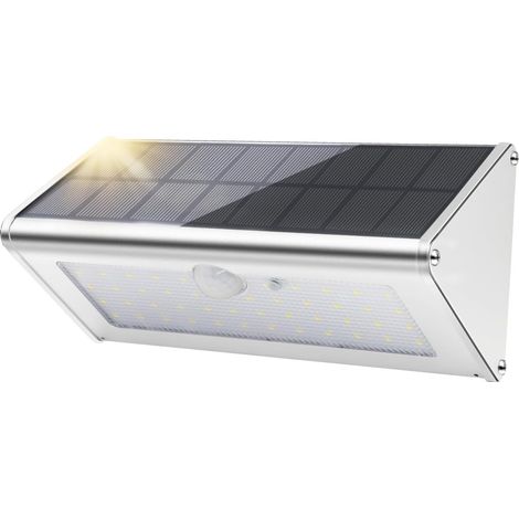 Lampes solaires d'extérieur avec détecteur de mouvement, LED ultra-lumineuse de 1100 lm, 4 modes d'éclairage intelligents, étanchéité IP65, applique murale solaire d'extérieur pour jardin, cour, allée (1/5)