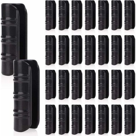 30 PCS Jardin Bâtiments Tube Clip, Clips en Plastique pour Serre Film Clip Tube Serrage Connecteur Kit, pour Serre Bannière Cadre Abris Noir 25mm A (1/5)