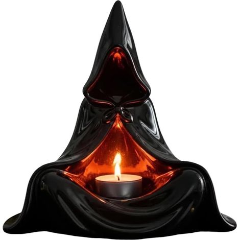 Photophore effrayant à capuche pour décoration d'intérieur – Photophore effrayant d'Halloween pour maison hantée, table basse, chambre à coucher, comptoir, table de nuit, patio, salle à manger (1/5)