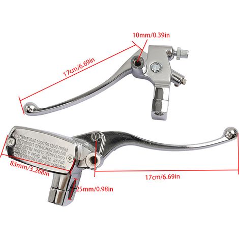 25 mm galvanisierte hydraulische Lenkerbremspumpe, kompatibel mit Honda CB400SF und Yamaha Motorrädern. (1/4)