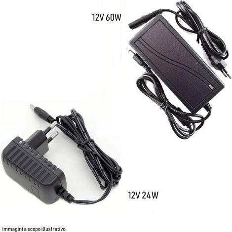 Alimentatore Trasformatore 12 volt 2A 5A stabilizzato strip strisce Led Trimmer 24w 12v