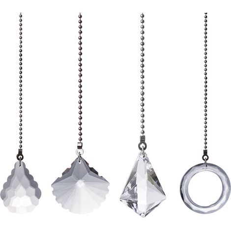 Cadena de tracción, Cristal, Extensión ajustable, Accesorio para ventilador, Para lámpara de techo (1/5)