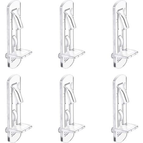 Lot de 30 chevilles de support d'étagère en plastique transnt avec clips autobloquants pour support de meubles, de cuisine, de bibliothèque, de placard, pour trou de 4,5 mm (1/5)