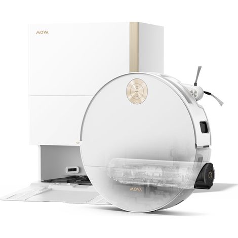 S70 Ultra Roller Robot aspirateur Laveur 32 000 Pa avec Lavage HydroForce, Navigation CovertSense, Technologie AutoShield, Double Anti-emmêlement, Commande vocale et Station Tout-en-Un (1/5)
