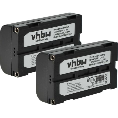 vhbw 2x Akku Ersatz für JVC BN-V812, BN-V814, BN-V812U, BN-V814U für Videokamera Camcorder (2000 mAh, 7,4 V, Li-Ion) (1/5)