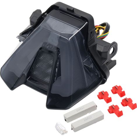 Feu Arrière LED Moto IP67 Étanche, Lampe de Frein Arrière Remplacement pour MT07 2021 et Plus, Teinté Fumé (1/5)
