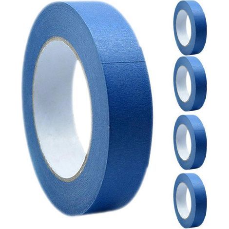 rouleaux de ruban de masquage pour peintres, ruban de masquage pour carrosserie, murs et emballage, ruban de masquage pour peinture automobile (20 m)-2000.00X1.00X0.10CM-Blue (1/2)