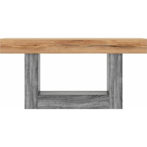 Zweifarbige Flurkonsole in Holzoptik 160 x 30 x 82,5 cm aus Spanplatte (1/5)