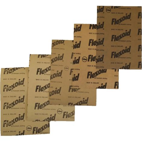 Carta per guarnizioni Flexoid® originale in fogli A4 – 4 spessori - Spessore: 0,3mm (1/5)