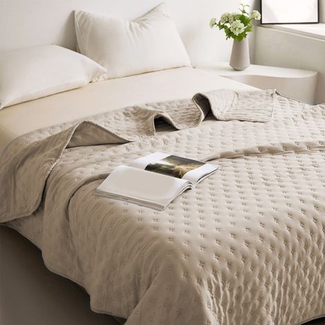 Couette Rafraîchissante - 160 x 200 cm - Fibre Polyester Respirante - Pour Dormir Frais - Couette Été Anti-transpiration - 1 Pièce