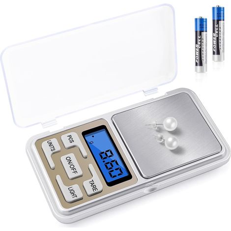 Balance cuisine - 500 g - 0,01 g - 5 unités - LCD rétroéclairé (1/5)