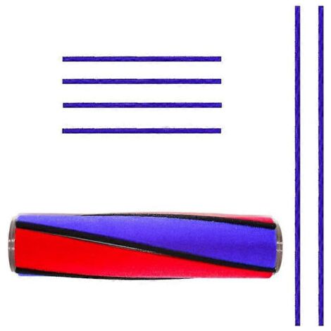 Brosse de rechange pour aspirateurs Dyson V6, V7, V8, V10 et V11, rouleau souple, avec 6 bandes de feutre, pour le nettoyage. (1/5)