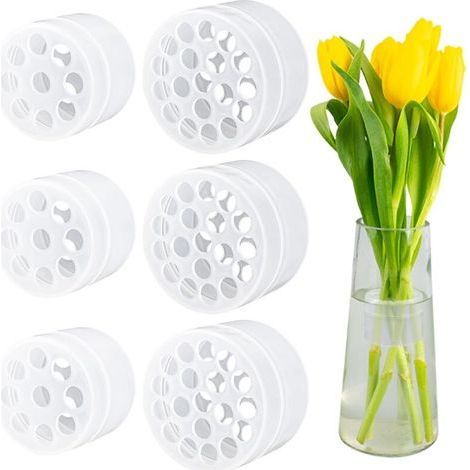 Lot de 6 supports de fleurs - En spirale - Transparent - Pour tige de fleur - Vase Ikebana - Accessoire de composition florale DIY - Ikebana Twister (1/5)