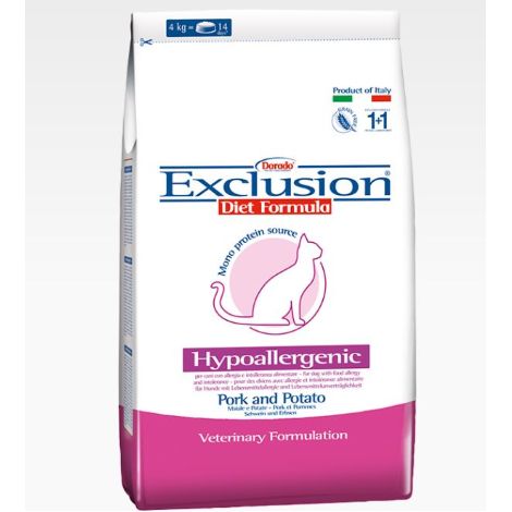 Exclusion Cat Hypoallergenic Adult Maiale e Patate - Sacco 1,5 Kg - Cibo Secco Gatti (1/2)
