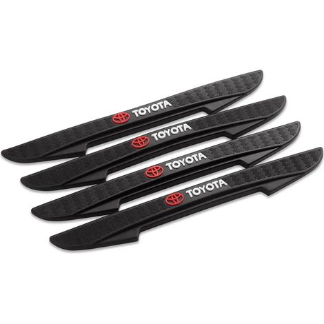 (Pour Toyota) 4 pièces compatibles avec Toyota Rav4, Corolla, Chr, Yaris, Camry, Cross, Auris, TRD : bandes anti-collision pour bords de portières et pare-chocs. Accessoires adhésifs.