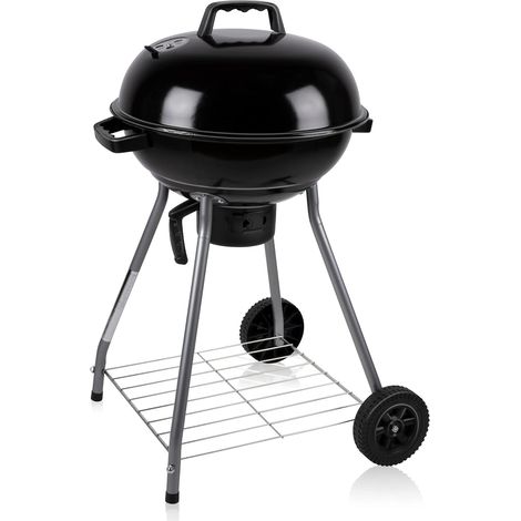 1 Barbecue Charbon De Bois, Couvercle, Grille Inox 45 Cm, Collecteur Cendres, Jardin (1/5)