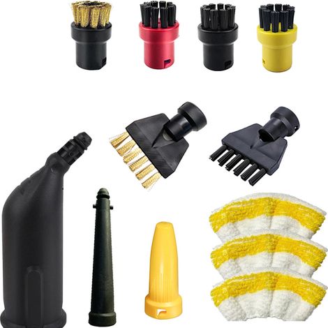 Passend für Kärcher Dampfreiniger SC1, SC2, SC4 und SC5: Scheuermoppbezug, Nylontuch und Kupferbürste – Zubehörset Style 16