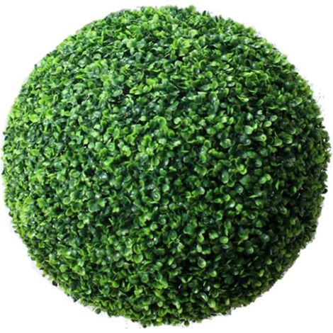 Boules De Buis De Buis De Feuilles Artificielles Balles De La Feuille Réaliste Fausses Plantes Verts Vert Décoration De Maison 15cm (1/5)