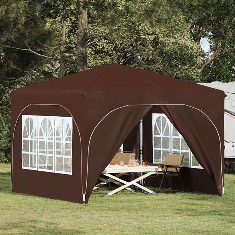 Carpa Plegable para Fiestas 290 x 290 x 245 cm Marrón