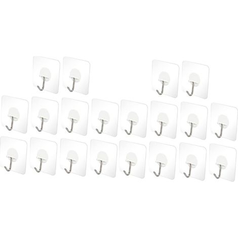 20pièces Auto-adhésifs Transparente Murs (1/5)