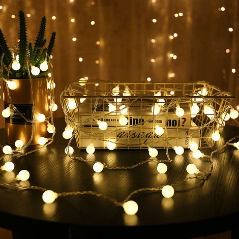 RCBBETT ZA SAS Guirlande lumineuse à boules, 20 m 150 LED blanc chaud, guirlande globe intérieur et extérieur, 8 modes, télécommande 6 touches sans fil, sur secteur, décoration pour balcon, jardin (1/5)