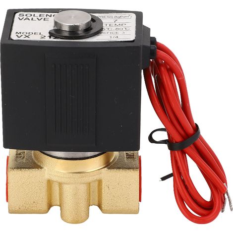 Électrovanne normalement fermée, électropneumatique, vanne eau/air AC220V (1/5)