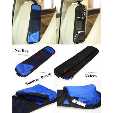 2x housse de siège latéral intérieur de voiture sacs suspendus poches de rangement organisateur pochette de rangement (1/4)
