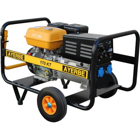 AYERBE - 5430290 - Groupe motosoudeur AY-170 CA moteur Kiotsu KT-188 4 000 W 220 V électrode 3,25 mm manuel