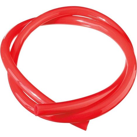 Manguera de combustible roja translúcida de alta calidad, especialmente diseñada para hidrocarburos, aceite y combustible, Ø 4,5 mm x 1 metro (1/2)