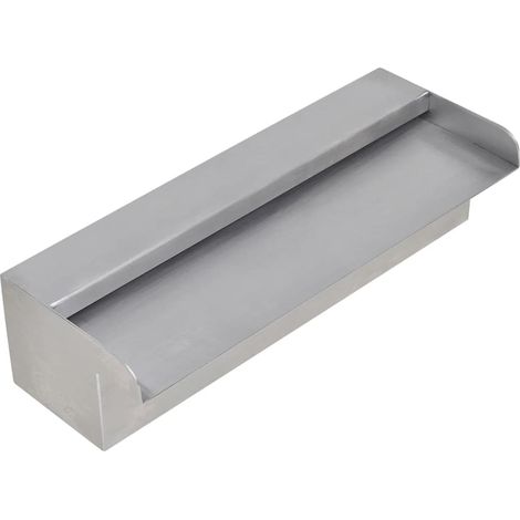 Maison Exclusive - Fontana a Cascata per Giardino Rettangolare Acciaio Inox 30 cm (1/5)