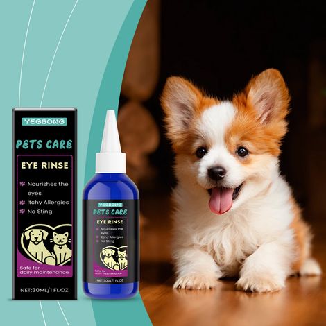 Gouttes oculaires douces pour animaux de compagnie, formulées avec des ingrédients doux, qui améliorent la vision et nourrissent et hydratent les muscles oculaires – 30 ml (1/5)