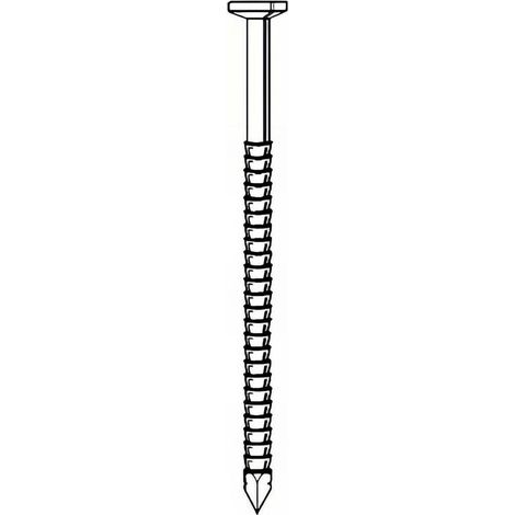 Pointe Annelée en Vrac Tête Plate Inox A4 - 28/31x50 mm - 1 kg - D-Work (1/2)