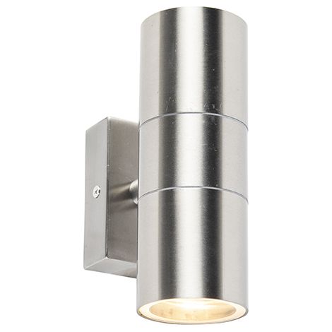 Außenwandleuchte Stahl IP44 - Duo