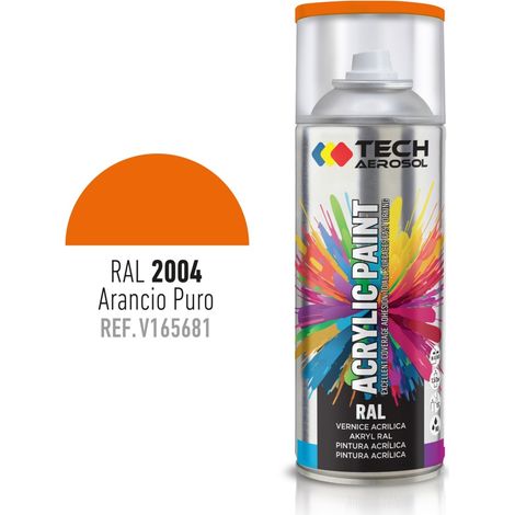 SPRAY ACRILICO ARANCIO PURO 400ML RAL 2004.