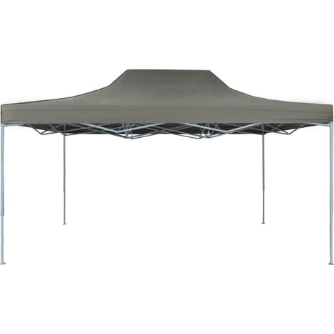 Tente de réception pliable, Pavillon, Pergola, Tente de jardin, escamotable 3 x 4,5 m Anthracite OIB6043E (1/5)