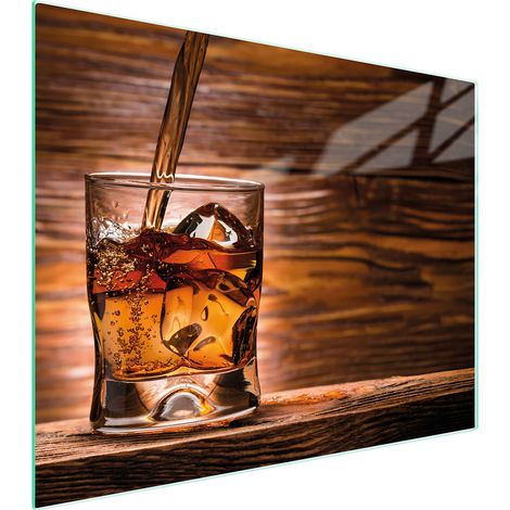 Planche à découper en verre 52x40 whisky (1/5)