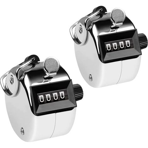 Compteur Manuel,2 PCS 4 Chiffres Compteur de comptage à la Main Compteur mécanique Manuel Compteur de Clickers pour Compteur de Personnes Sport de Golf École des Formateurs (1/5)