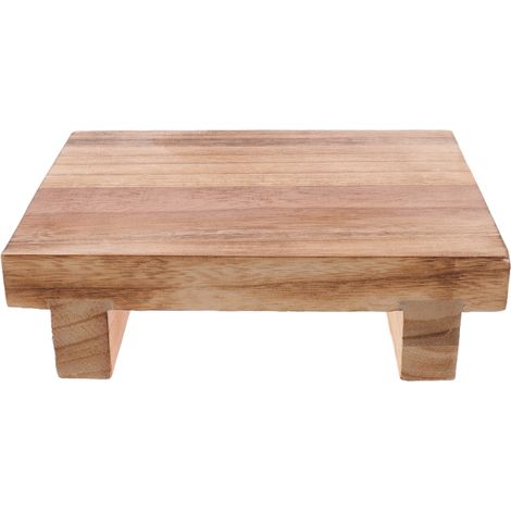 Petit Repose-pieds en Bois, Tabouret Bas pour Salle de Bain, Entrée, Canapé et Bureau (1/5)