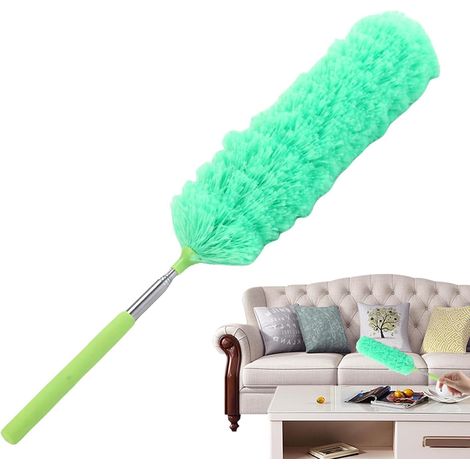 Plumeau télescopique, plumeau à rallonge,Outil de Nettoyage de  poussière Flexible - Plumeau en Toile d'araignée avec Poteau télescopique, Brosse en Toile d'araignée et plumeau de Plafond p (1/5)