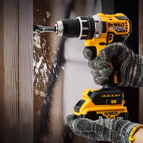 Perceuse à percussion compacte sans fil 20V brushless – outil électrique multifonction avec LED intégrée, haute puissance, sans batterie incluse (1/5)
